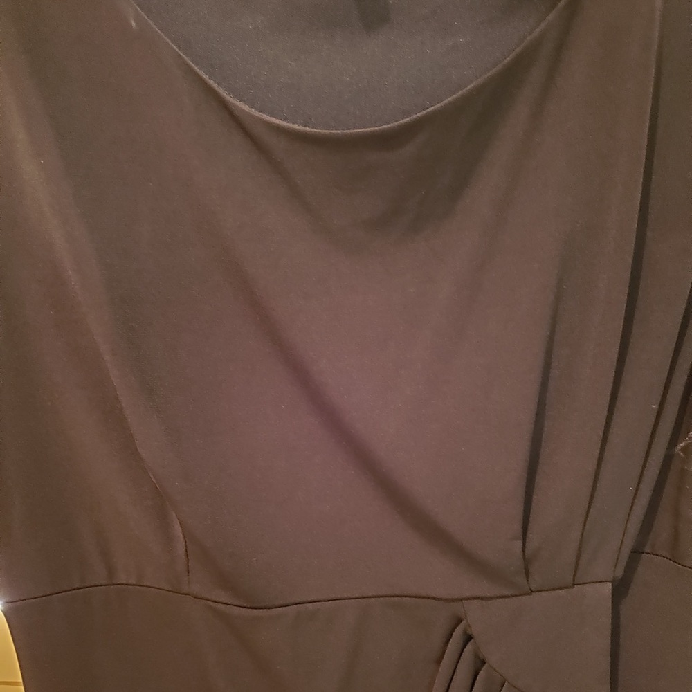 En Focus Studio Little black dress Sz 12.  High waisted with detailed stitching.